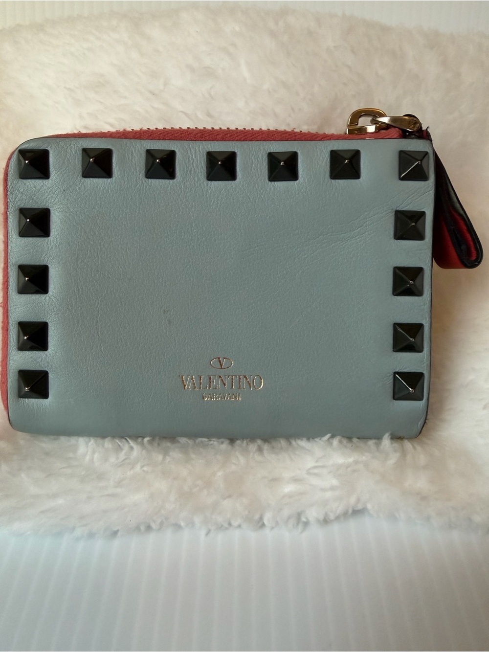 Valentino Garavani Rockstud Zip Wallet Multicolor